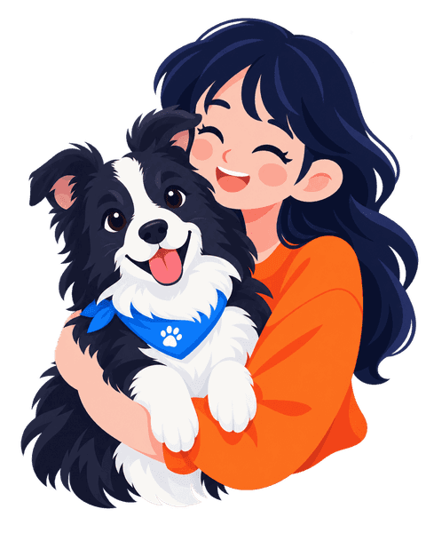 Illustration d’une personne organisant la routine de son chien