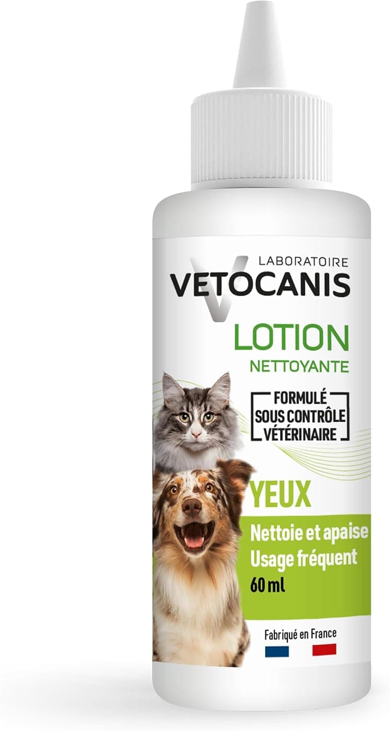 Vetocanis | Gouttes Yeux Chien et Chat 60ml | Hygiène du Chien et du Chat Toutes
