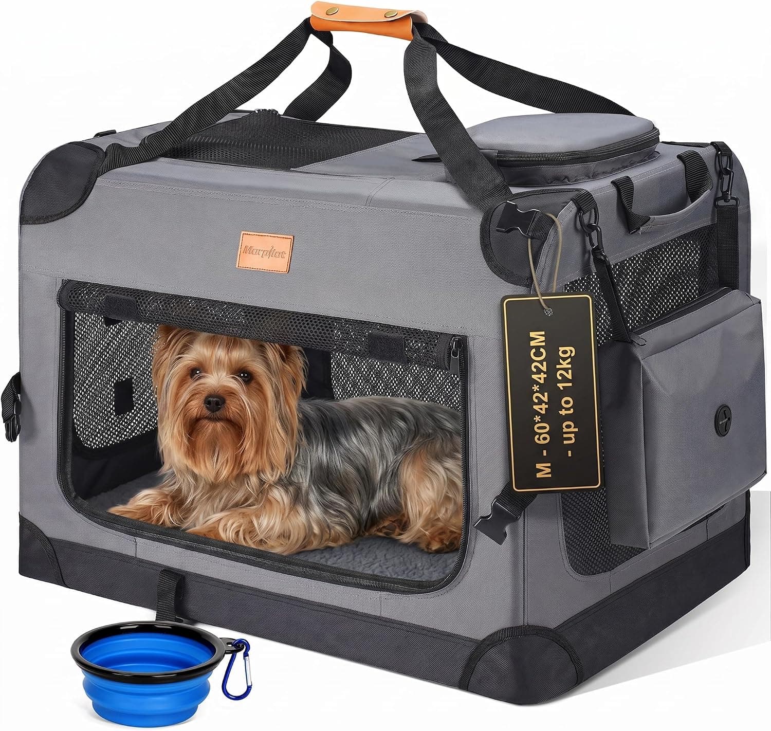 Morpilot Grand Sac de Transport pour Chien et Chat – Cage de Voyage Pliable à cô