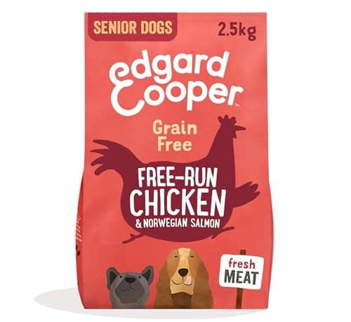 Edgard & Cooper Croquettes Chien Senior, (Poulet & Saumon, 2.5kg), Viande et poi