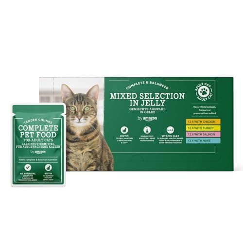by Amazon Nourriture complète sans céréales pour Chats Adultes, sélection variée