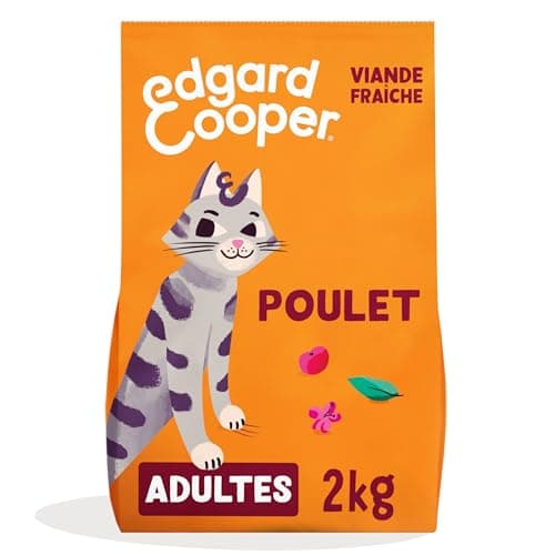 Edgard Cooper Croquettes pour Chat Stérilisé, Adulte, Poulet 2kg, Sans céréales,